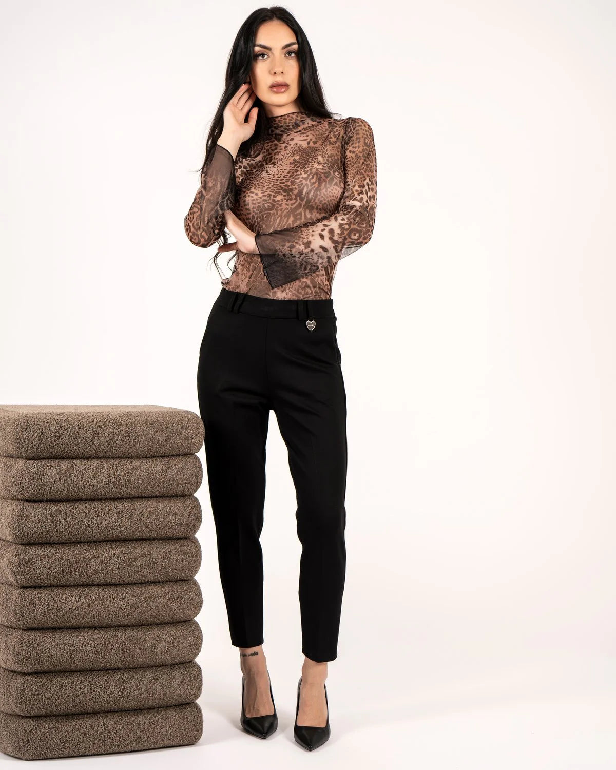 Maglia tulle animalier by Extyn