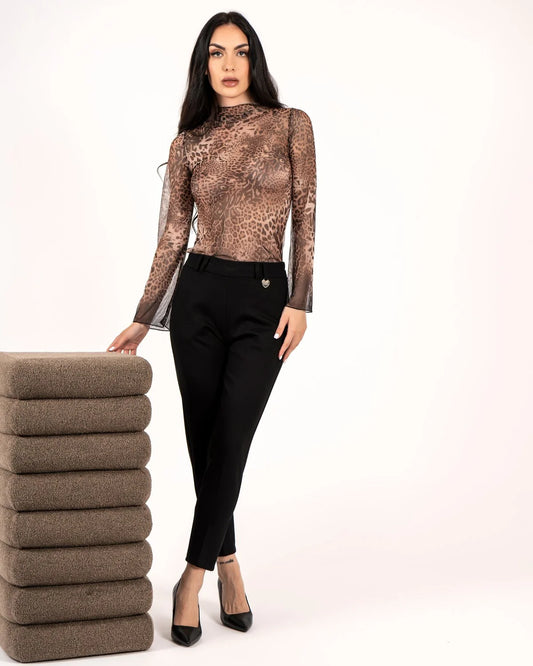 Maglia tulle animalier by Extyn