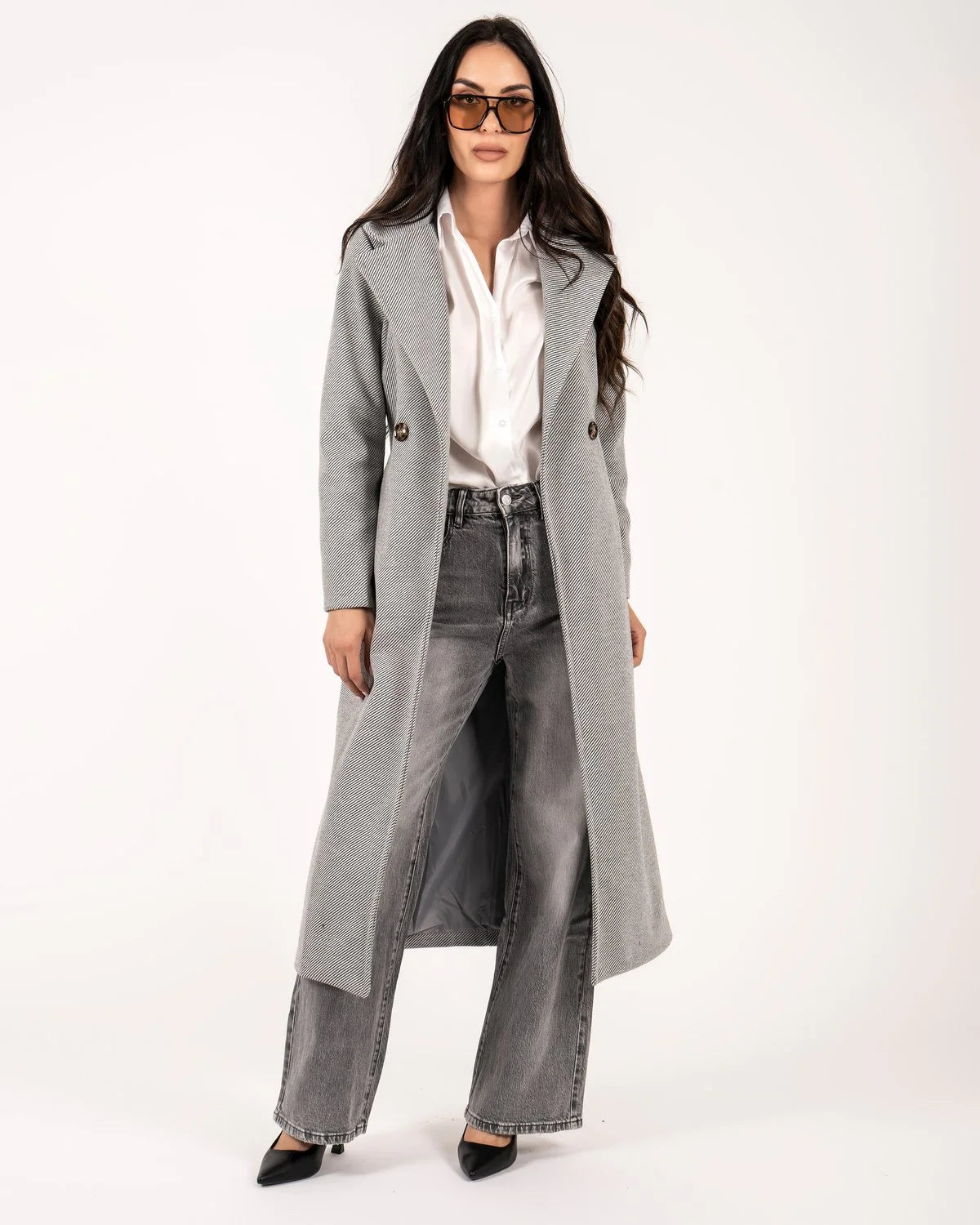 Jeans palazzo grigio by Extyn