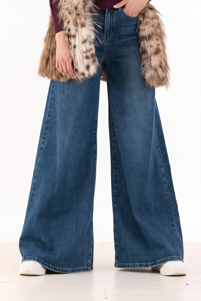 Jeans pdk colonna largo denim