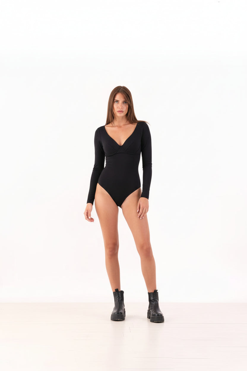 BODY CON COPPE E SCOLLO A CUORE PDK