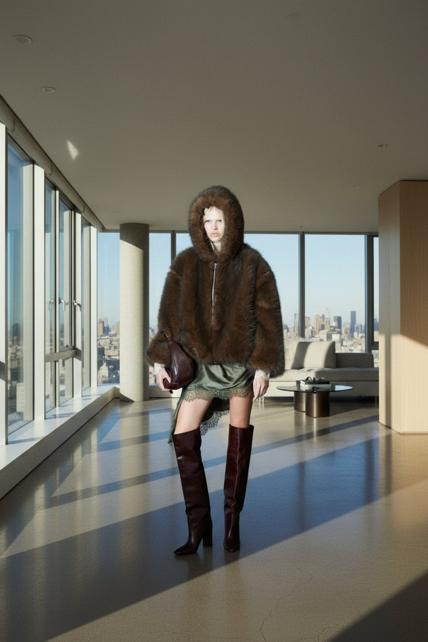 Pelliccia marrone Lumina