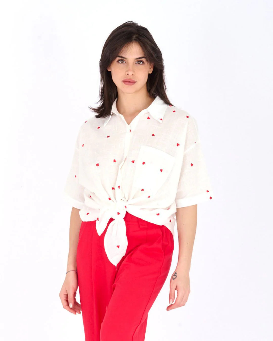 Camicia ricamo cuore by Extyn Italia codice 28A274006343