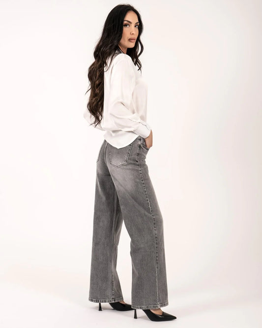 Jeans palazzo grigio by Extyn