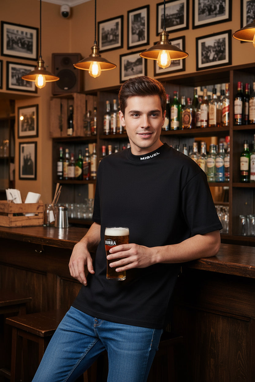 T-SHIRT GIROCOLLO C/LOGO COLLO Miguel Bharross