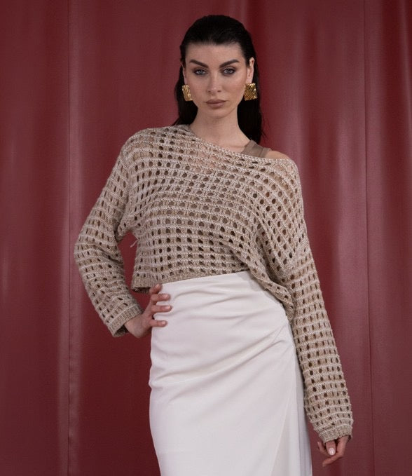 TOP CROP CROCHET N0054 BY AN-AIM