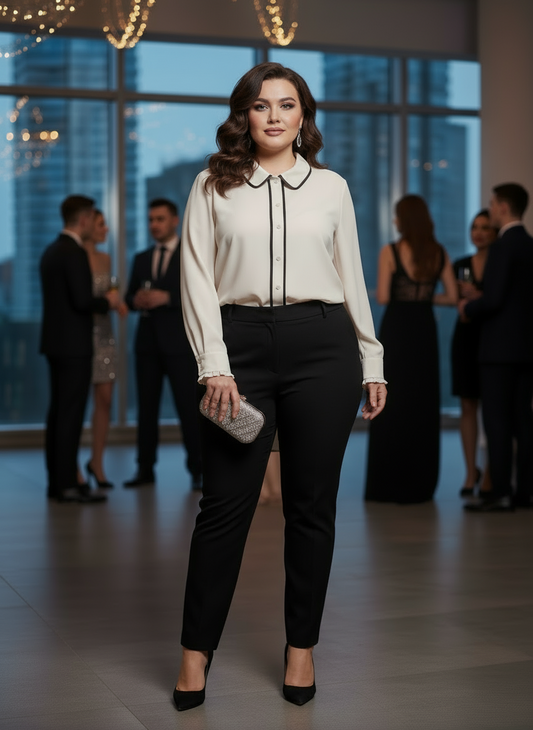 Camicia con piping Maidoma