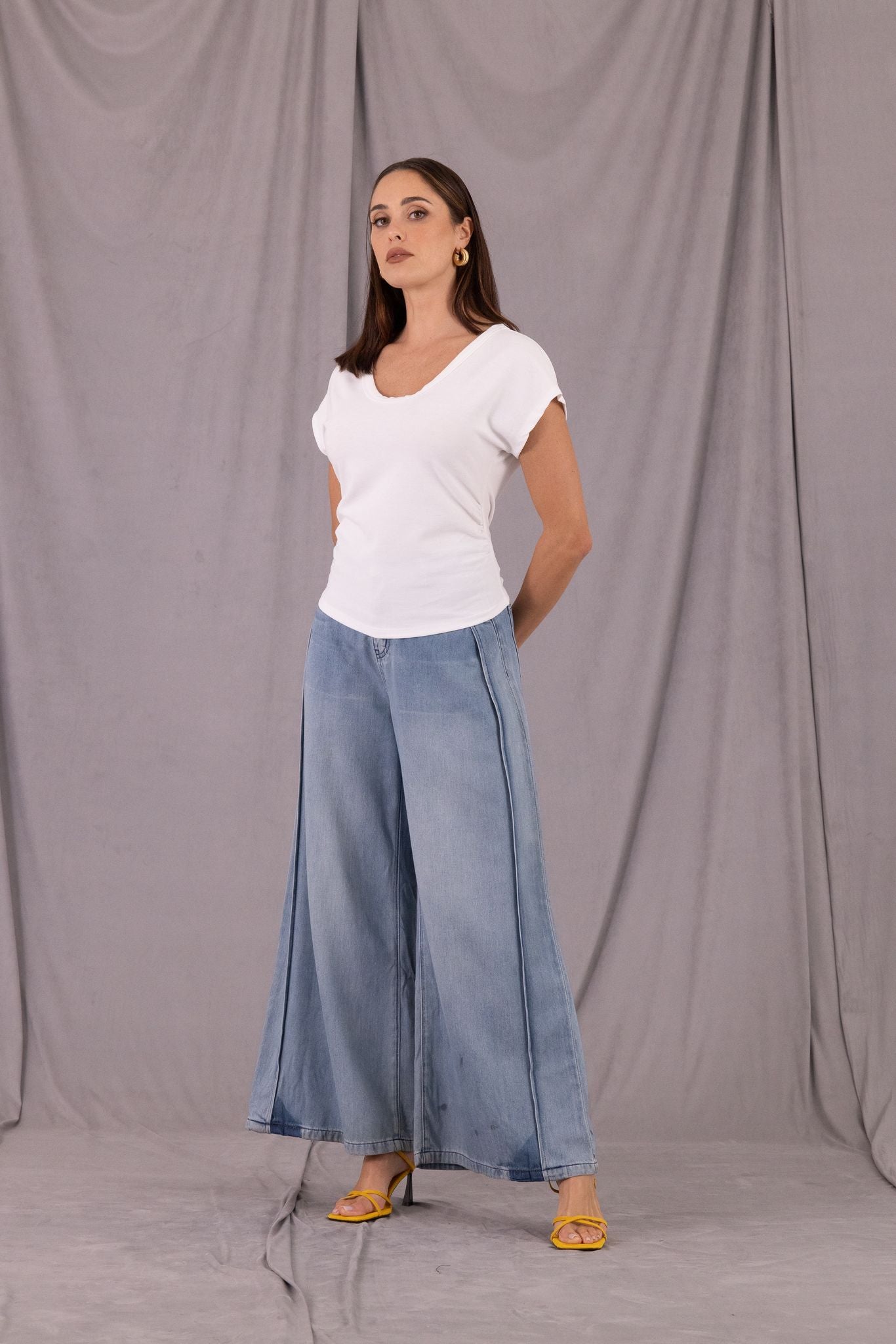 Jeans Denim Palazzo An-Aim
