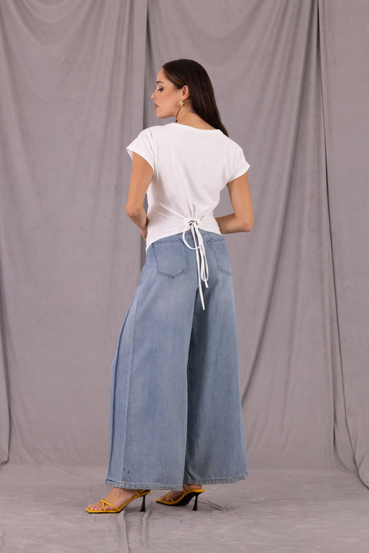 Jeans Denim Palazzo An-Aim