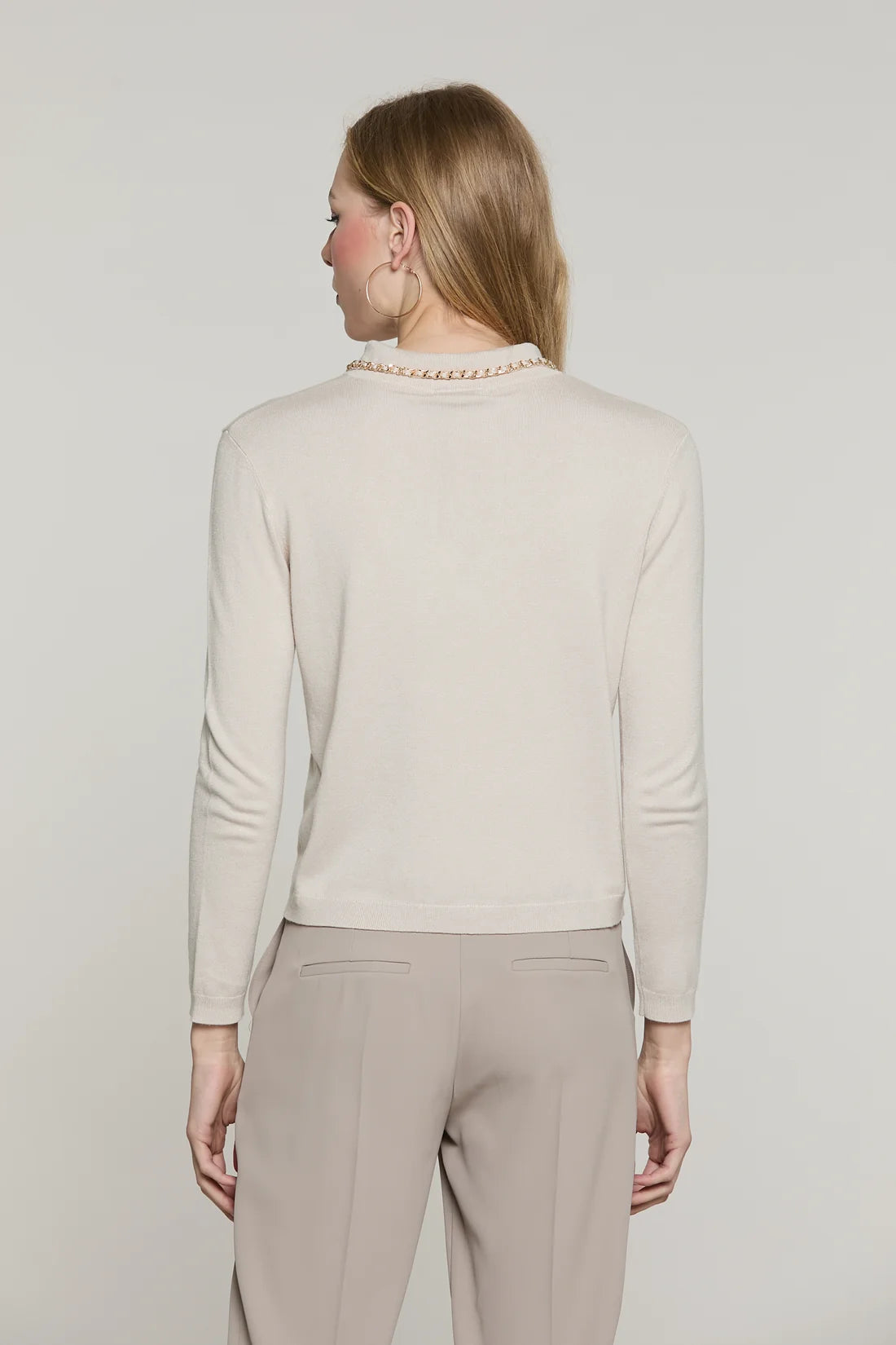 Maglia LOREMY manica lunga con colletto più goccia più profili catena by Relish