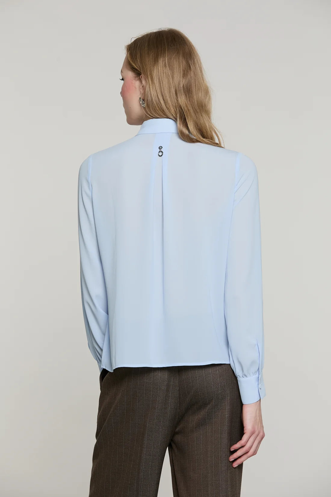 Camicia BARELA manica lunga con plisse' più copribottoni gioielloby Relish