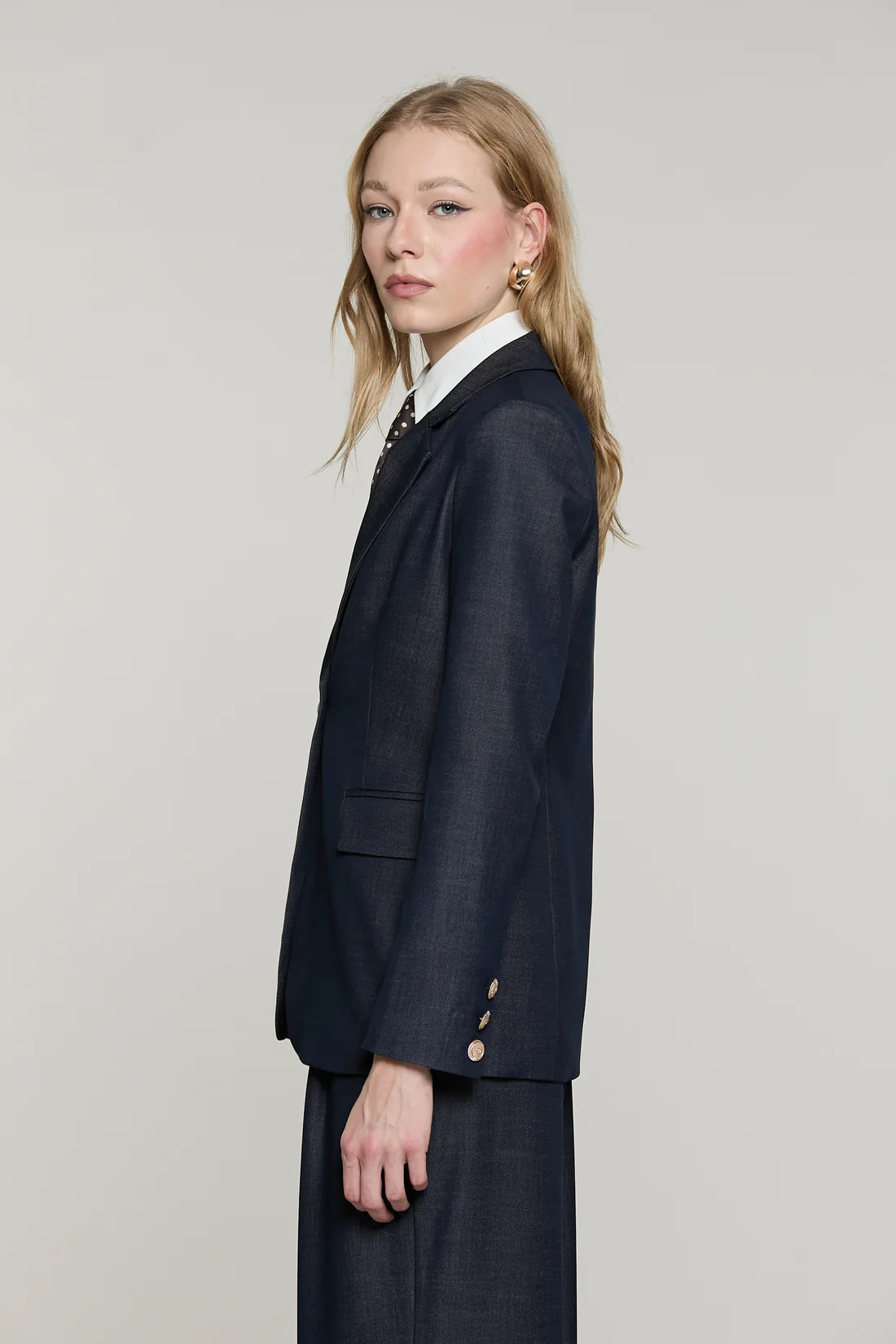 Giacca ALEXIA manica lunga 1 bottone più patte denim by Relish