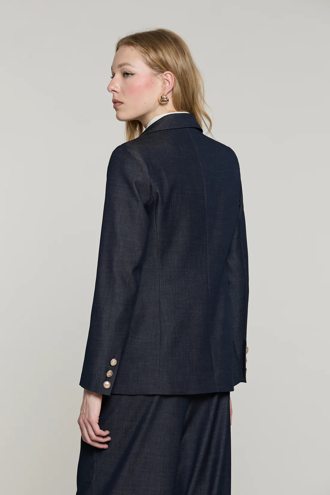 Giacca ALEXIA manica lunga 1 bottone più patte denim by Relish